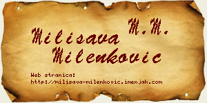 Milisava Milenković vizit kartica